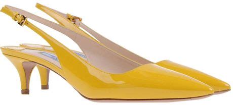 prada yellow slingback|Prada slingback sale.